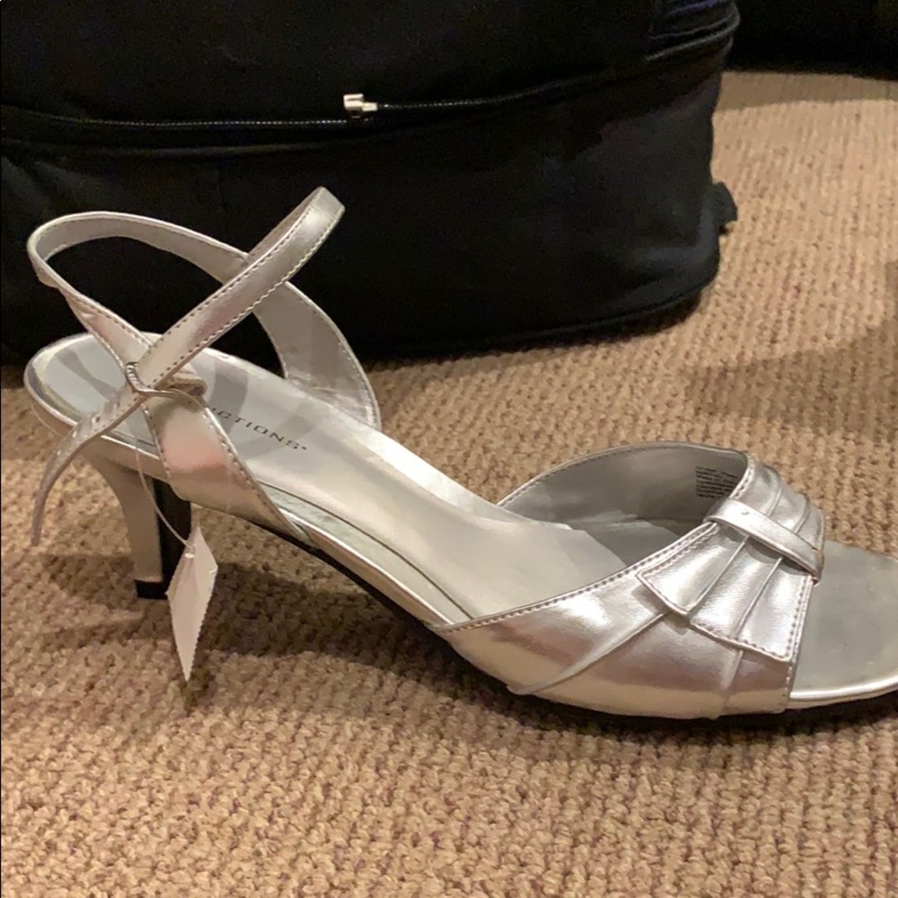 Silver, 1 in heels